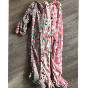 2t-3t footie pajamas 3 piece bundle